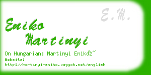 eniko martinyi business card